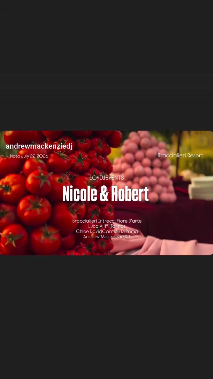 Wedding setup for Nicole and Robert at Braccialieri Resort, Noto